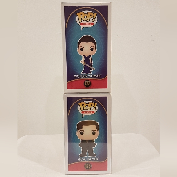 Wonder Woman #177 and Steve Trevor #173 DC FunKo Pop - Picture 3 of 6